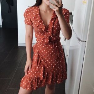 Realisation Par The Valentina Dress in Rust Spot